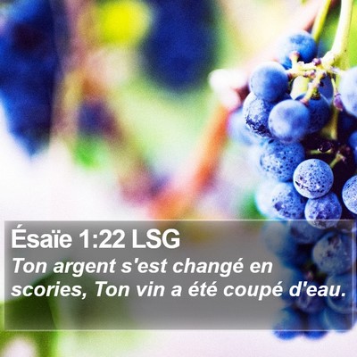 Ésaïe 1:22 LSG Bible Verse Image