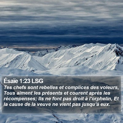 Ésaïe 1:23 LSG Bible Verse Image