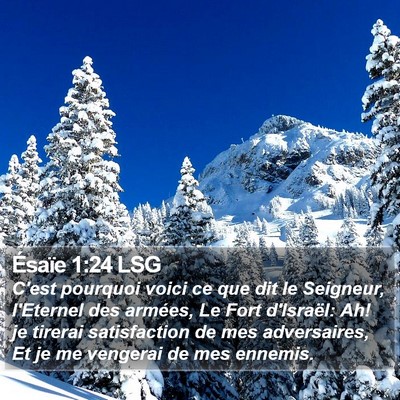 Ésaïe 1:24 LSG Bible Verse Image