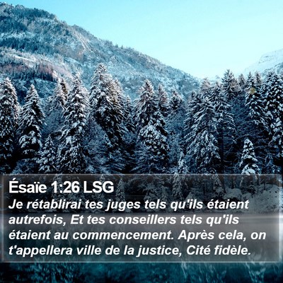 Ésaïe 1:26 LSG Bible Verse Image