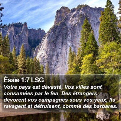 Ésaïe 1:7 LSG Bible Verse Image