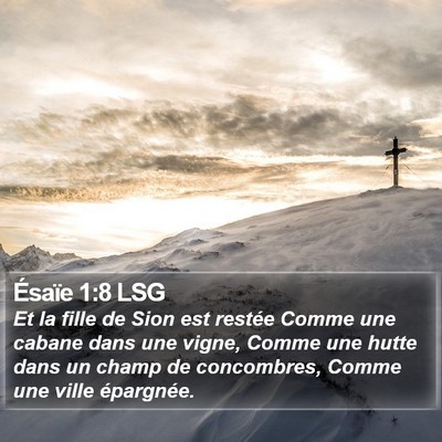 Ésaïe 1:8 LSG Bible Verse Image