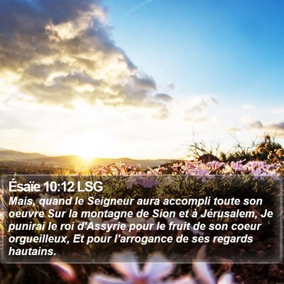 Ésaïe 10:12 LSG Bible Verse Image