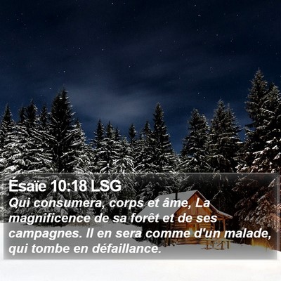 Ésaïe 10:18 LSG Bible Verse Image