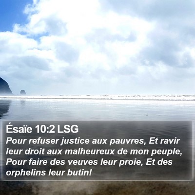 Ésaïe 10:2 LSG Bible Verse Image