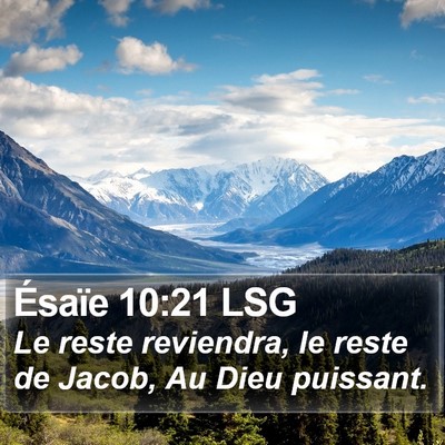 Ésaïe 10:21 LSG Bible Verse Image