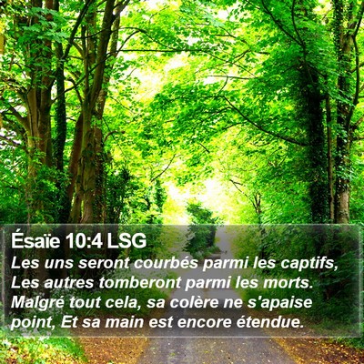 Ésaïe 10:4 LSG Bible Verse Image