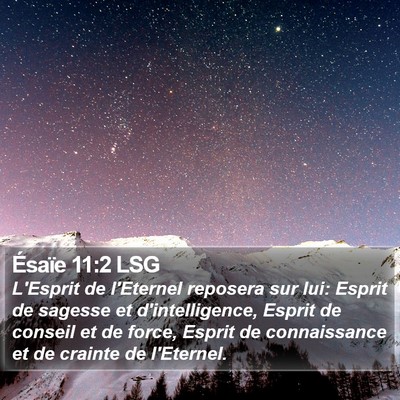 Ésaïe 11:2 LSG Bible Verse Image