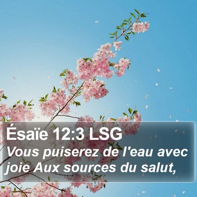 Ésaïe 12:3 LSG Bible Verse Image