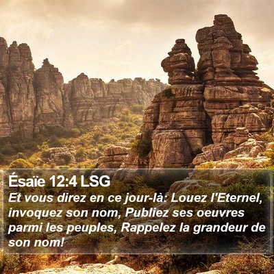 Ésaïe 12:4 LSG Bible Verse Image