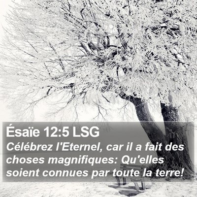 Ésaïe 12:5 LSG Bible Verse Image