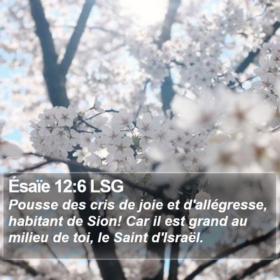 Ésaïe 12:6 LSG Bible Verse Image