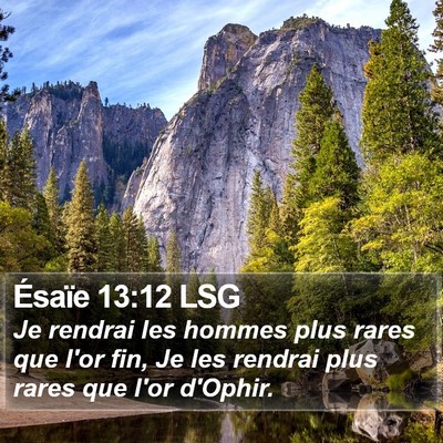 Ésaïe 13:12 LSG Bible Verse Image