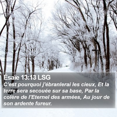 Ésaïe 13:13 LSG Bible Verse Image