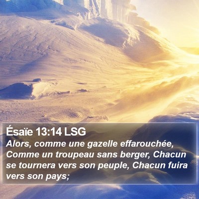Ésaïe 13:14 LSG Bible Verse Image