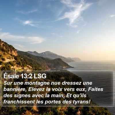 Ésaïe 13:2 LSG Bible Verse Image