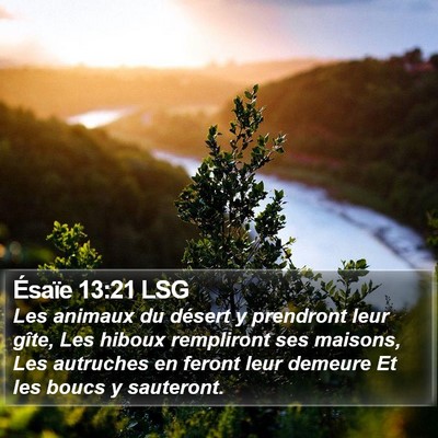 Ésaïe 13:21 LSG Bible Verse Image