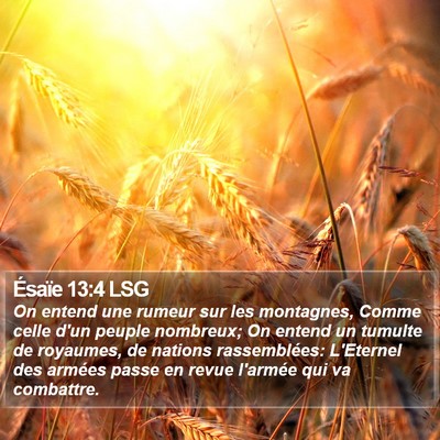 Ésaïe 13:4 LSG Bible Verse Image