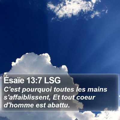 Ésaïe 13:7 LSG Bible Verse Image