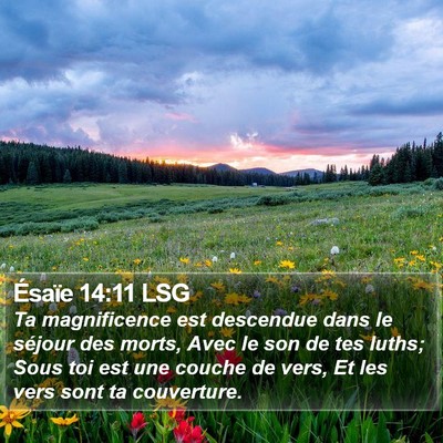 Ésaïe 14:11 LSG Bible Verse Image