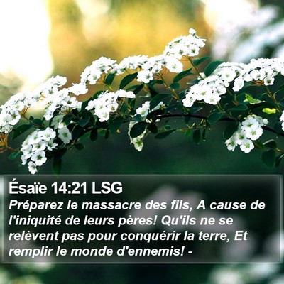 Ésaïe 14:21 LSG Bible Verse Image