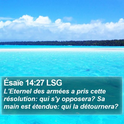 Ésaïe 14:27 LSG Bible Verse Image