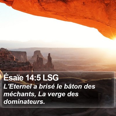 Ésaïe 14:5 LSG Bible Verse Image