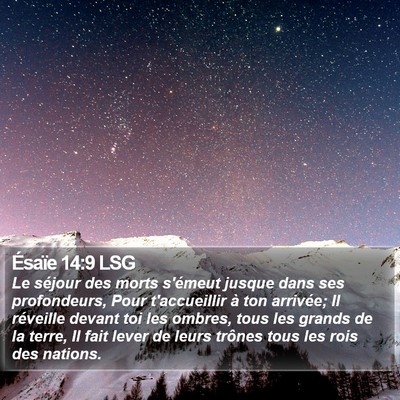 Ésaïe 14:9 LSG Bible Verse Image