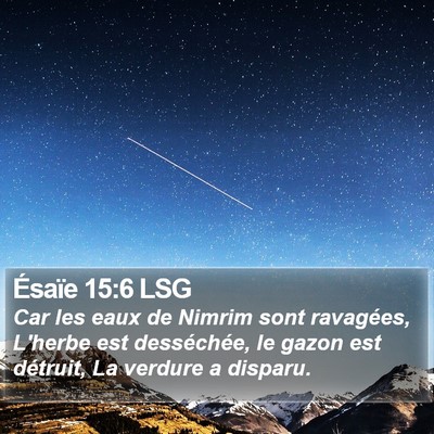 Ésaïe 15:6 LSG Bible Verse Image