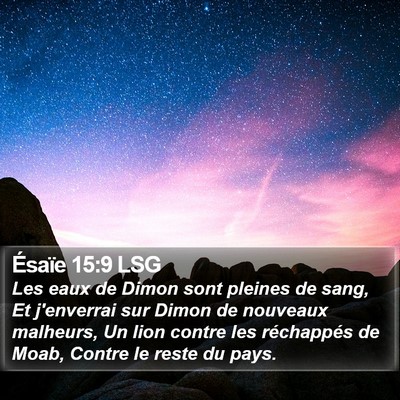 Ésaïe 15:9 LSG Bible Verse Image
