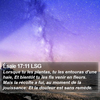 Ésaïe 17:11 LSG Bible Verse Image
