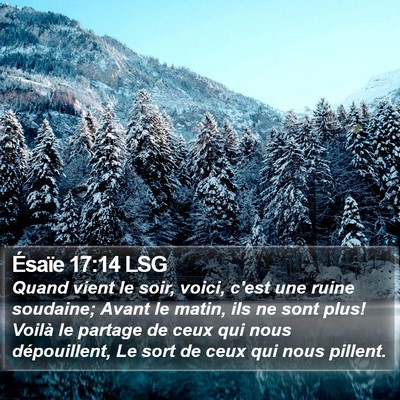 Ésaïe 17:14 LSG Bible Verse Image