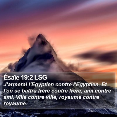 Ésaïe 19:2 LSG Bible Verse Image