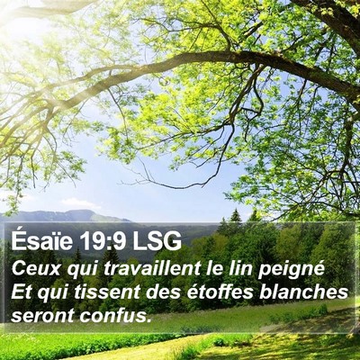 Ésaïe 19:9 LSG Bible Verse Image