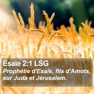 Ésaïe 2:1 LSG Bible Verse Image