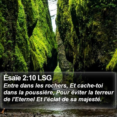 Ésaïe 2:10 LSG Bible Verse Image