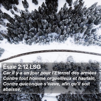 Ésaïe 2:12 LSG Bible Verse Image