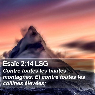 Ésaïe 2:14 LSG Bible Verse Image