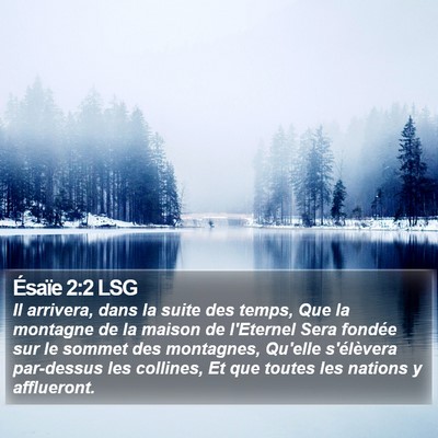 Ésaïe 2:2 LSG Bible Verse Image