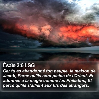 Ésaïe 2:6 LSG Bible Verse Image