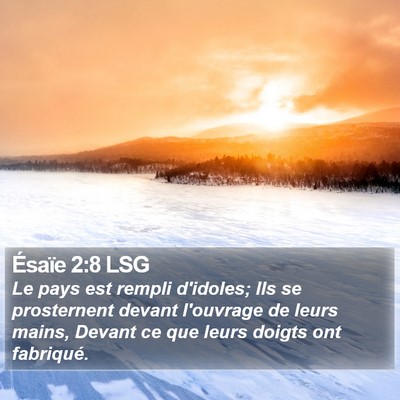 Ésaïe 2:8 LSG Bible Verse Image