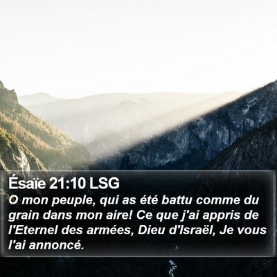 Ésaïe 21:10 LSG Bible Verse Image