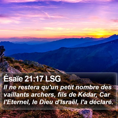 Ésaïe 21:17 LSG Bible Verse Image