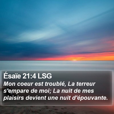 Ésaïe 21:4 LSG Bible Verse Image
