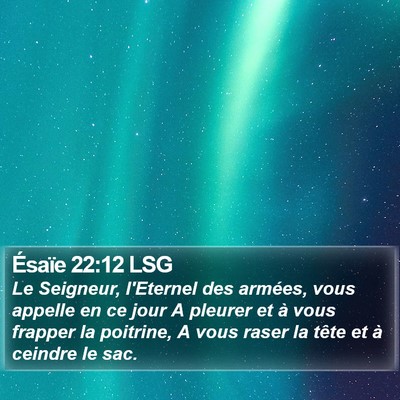 Ésaïe 22:12 LSG Bible Verse Image