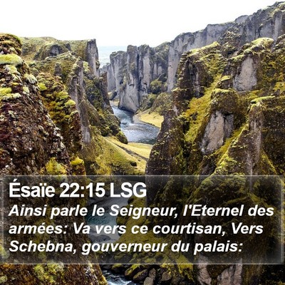 Ésaïe 22:15 LSG Bible Verse Image