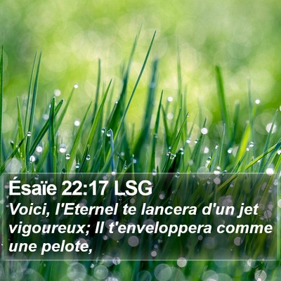 Ésaïe 22:17 LSG Bible Verse Image