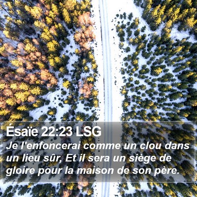 Ésaïe 22:23 LSG Bible Verse Image