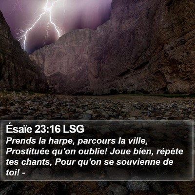 Ésaïe 23:16 LSG Bible Verse Image