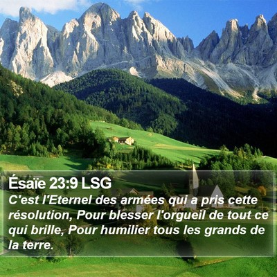 Ésaïe 23:9 LSG Bible Verse Image